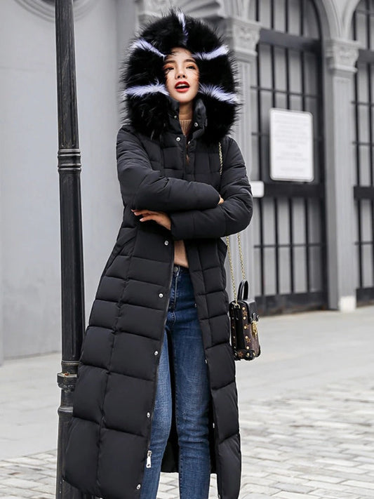Parka Larga Acolchada Con Capucha Integrada Para Mujer | Ideal Para La Temporada Fría