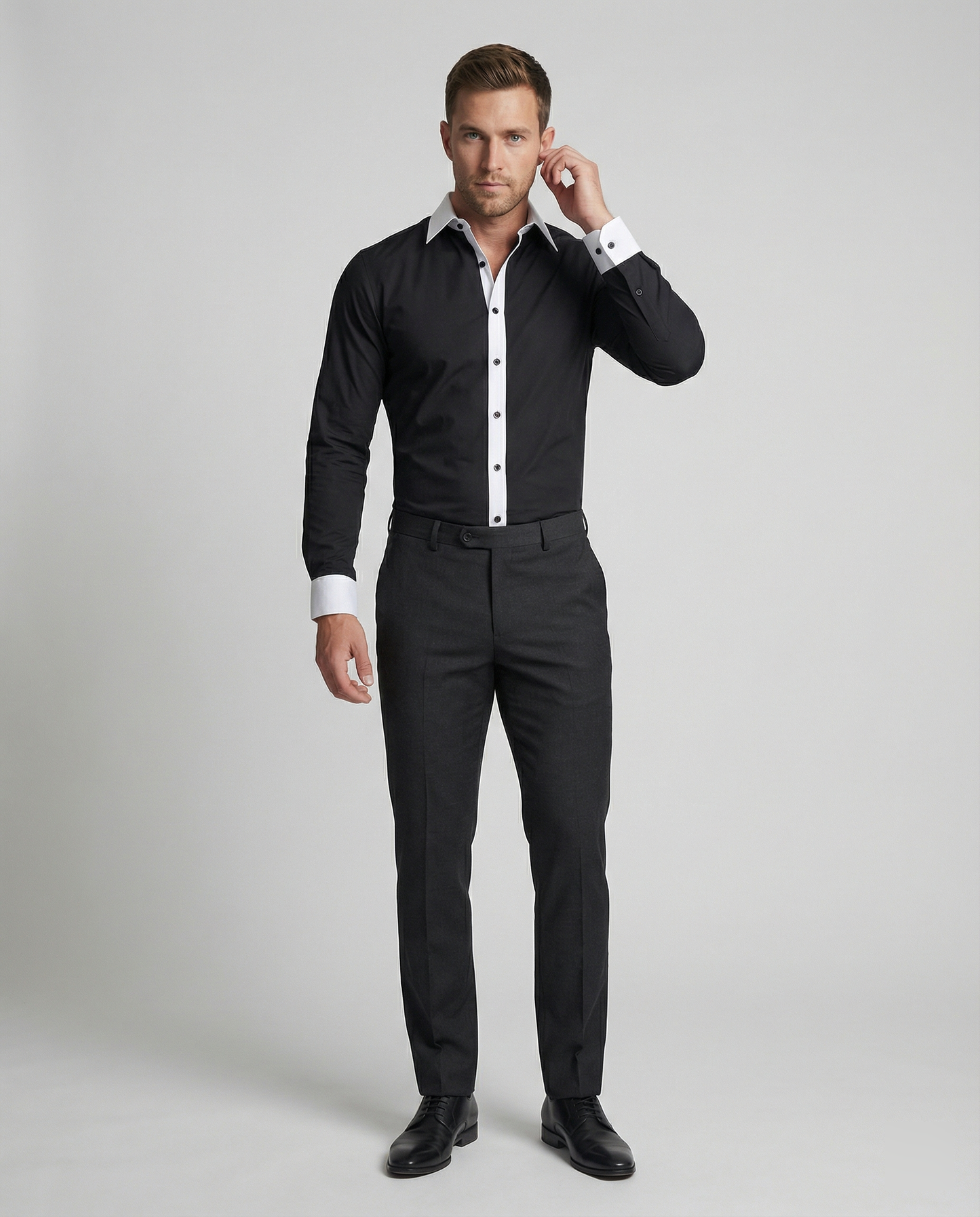 Camisa de Manga Larga de Corte Regular para Hombres | Ideal para Temporadas Frescas