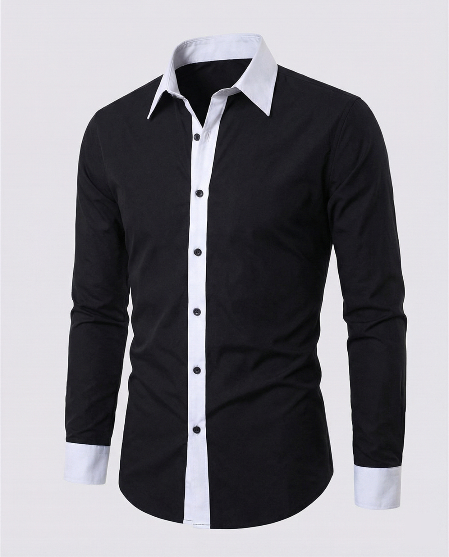 Camisa de Manga Larga de Corte Regular para Hombres | Ideal para Temporadas Frescas