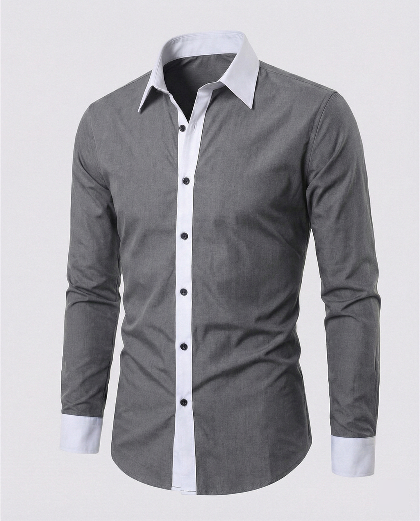 Camisa de Manga Larga de Corte Regular para Hombres | Ideal para Temporadas Frescas