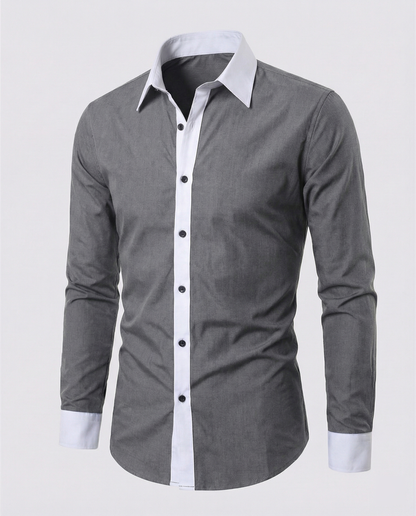 Camisa de Manga Larga de Corte Regular para Hombres | Ideal para Temporadas Frescas