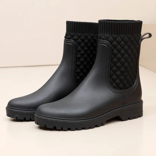 Botas De Lluvia Con Diseño Cerrado Para Mujer | Ideal Para Días Lluviosos