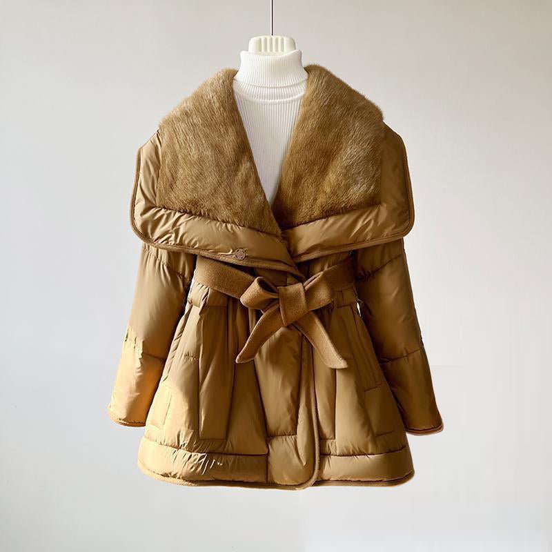 Abrigo Largo con Cuello Amplio para Mujer | Ideal para Jornadas Frías