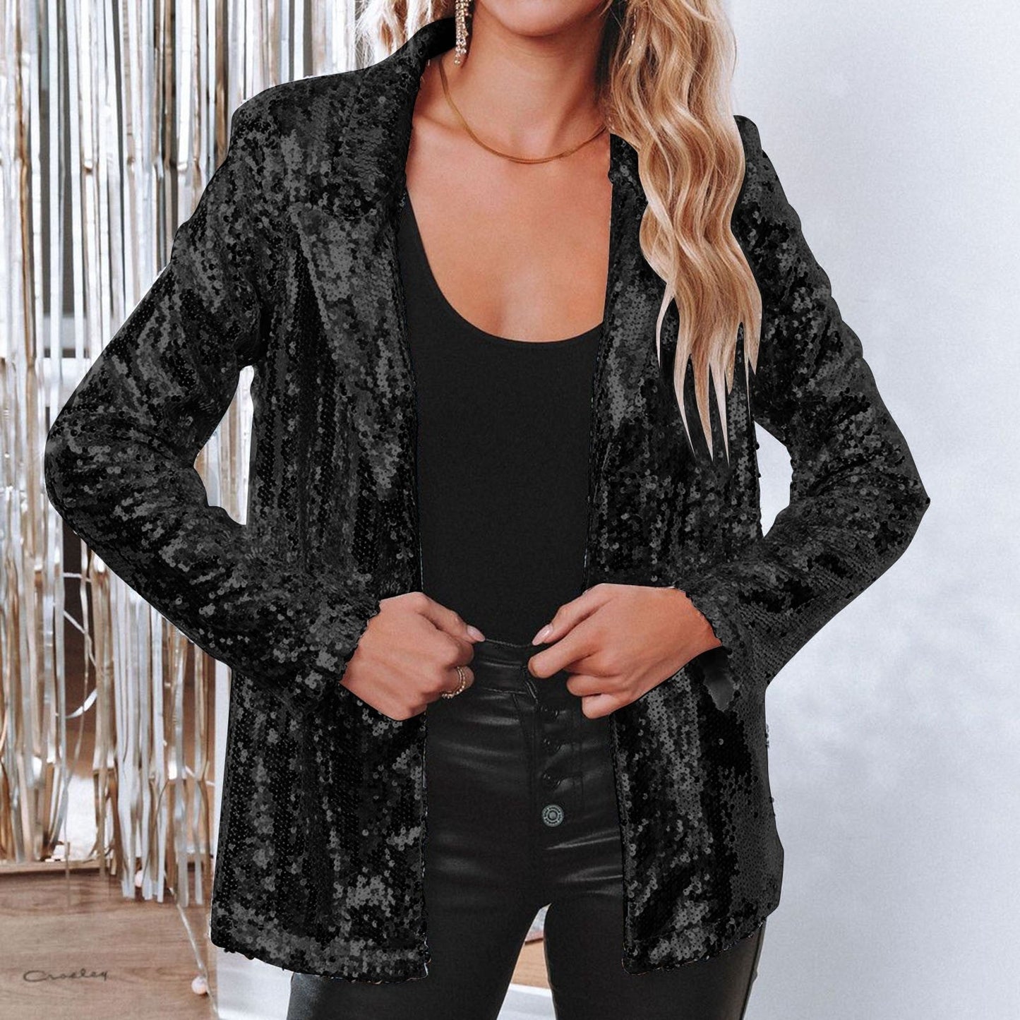 Blazer con Diseño De Paillettes para Mujer | Ideal para Eventos