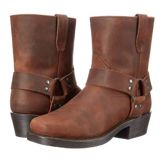 Botas Vaqueras Con Caña Media y Detalle de Hebilla Para Hombre | Uso Diario