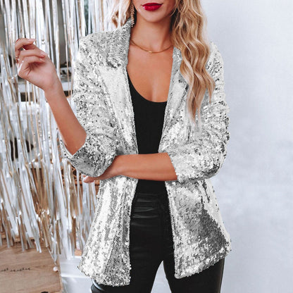 Blazer con Diseño De Paillettes para Mujer | Ideal para Eventos