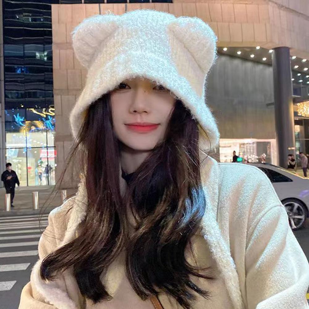 Gorro Tipo Beanie Con Diseño De Oso Para Adultos | Ideal Para Uso Diario En Temporadas Frías