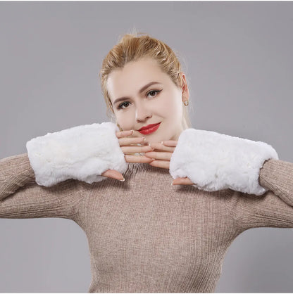 Guantes Sin Dedos con Diseño Elástico para Mujer | Ideal para Invierno