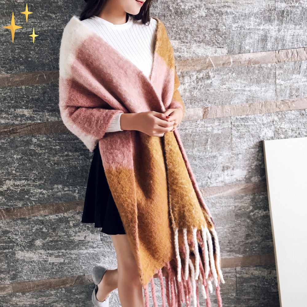 Bufanda Con Diseño De Cuadros Para Adultos | Ideal Para Invierno