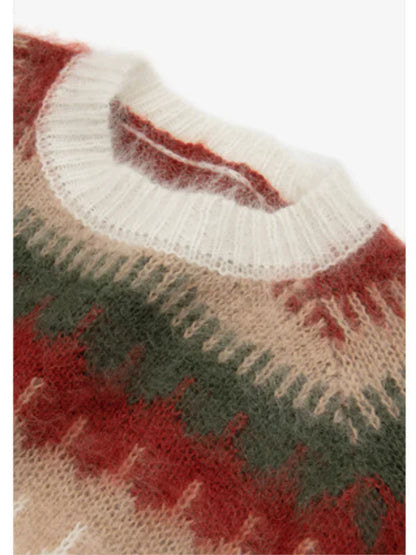 Jersey de Punto con Motivo Navideño en Rojo para Mujer | Ideal para Celebraciones de Invierno